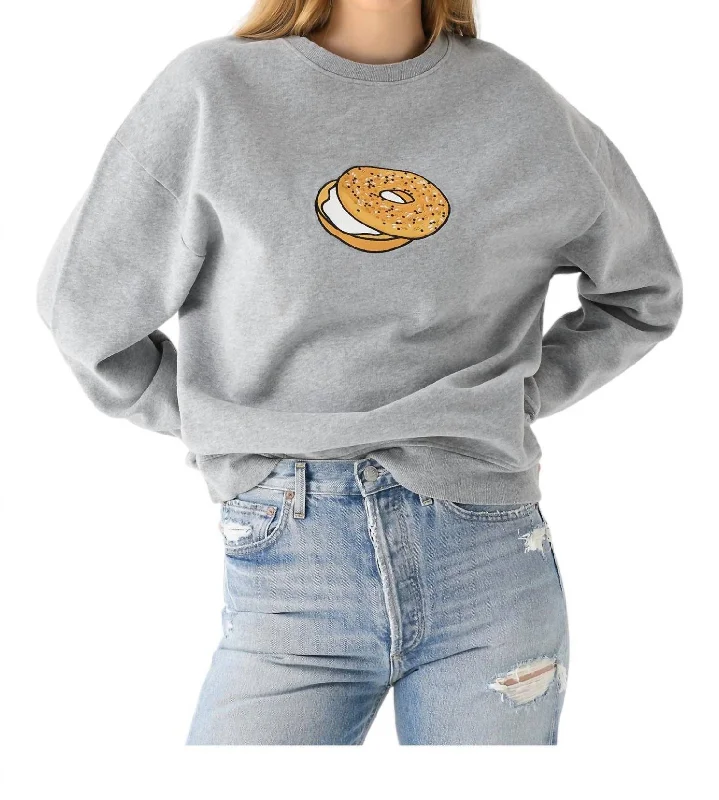 The Oversized Bagel Sweatshirt In Heather Grey