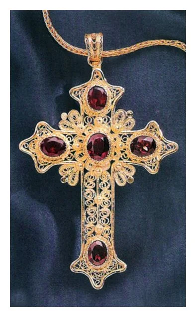 Romanov Garnet Cross Necklace