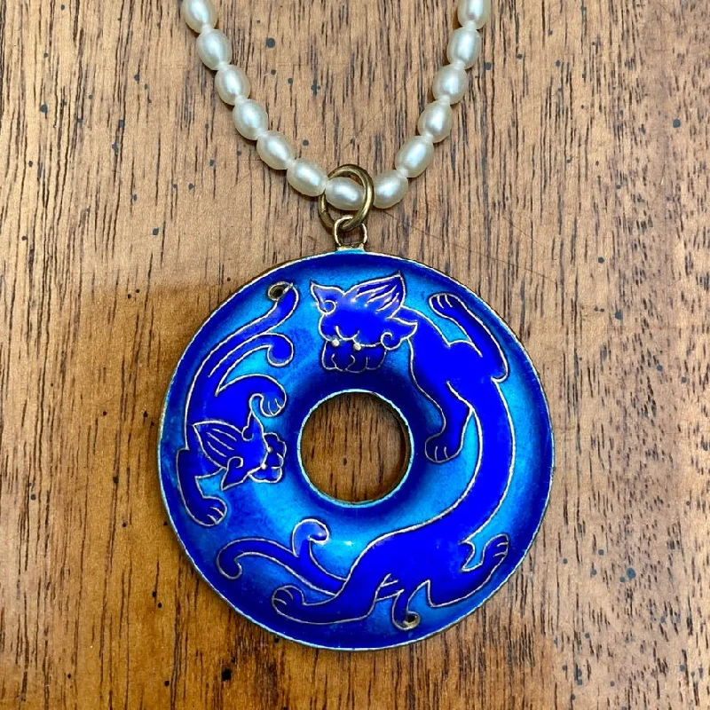 Vintage Shashi Dragon Necklace