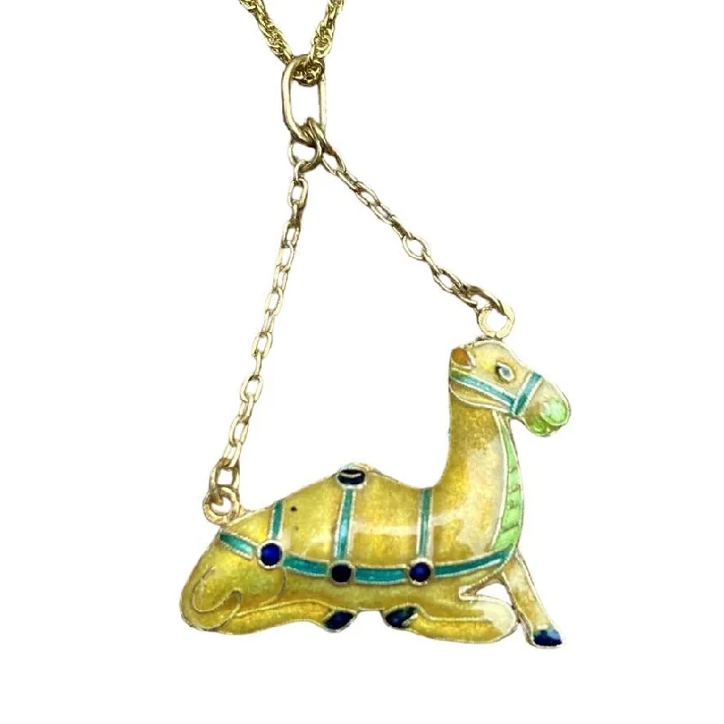 Vintage Shashi Mustard Camel Necklace