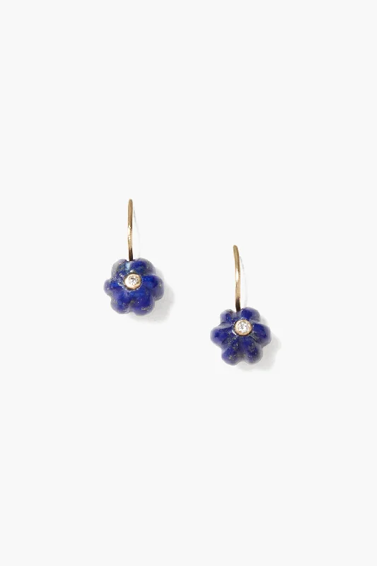 14k Pumpkin Earrings Mini Lapis