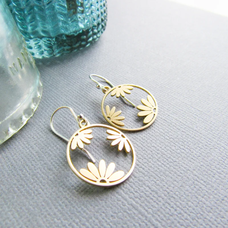 Brass Daisy Earings