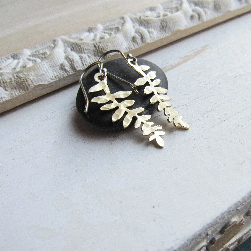 Brass Fern Earrings