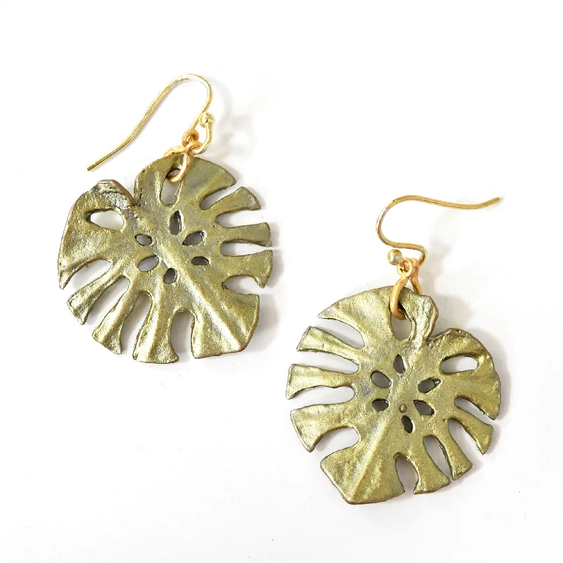 Monstera Earrings