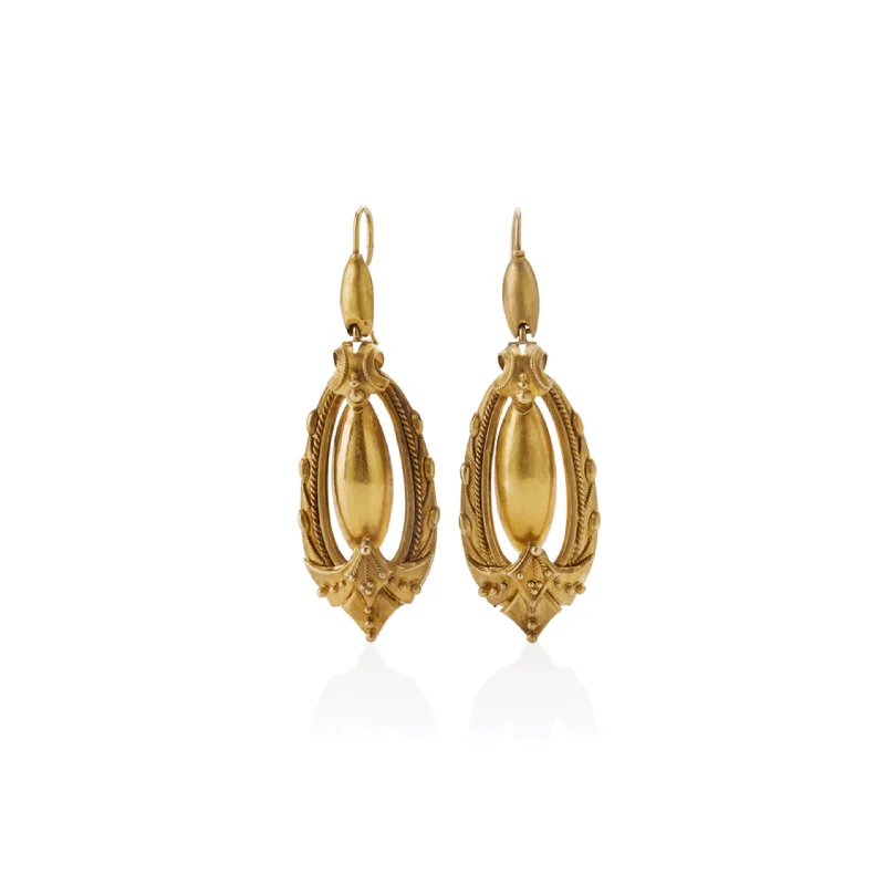 Victorian 15KT Yellow Gold Earrings