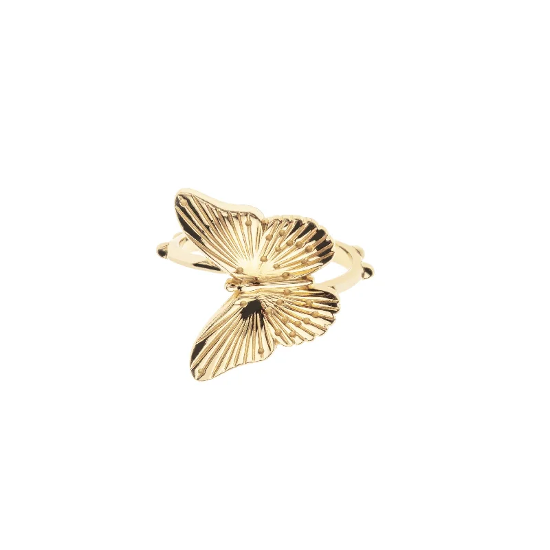 FREEDOM Butterfly Ring in 10k