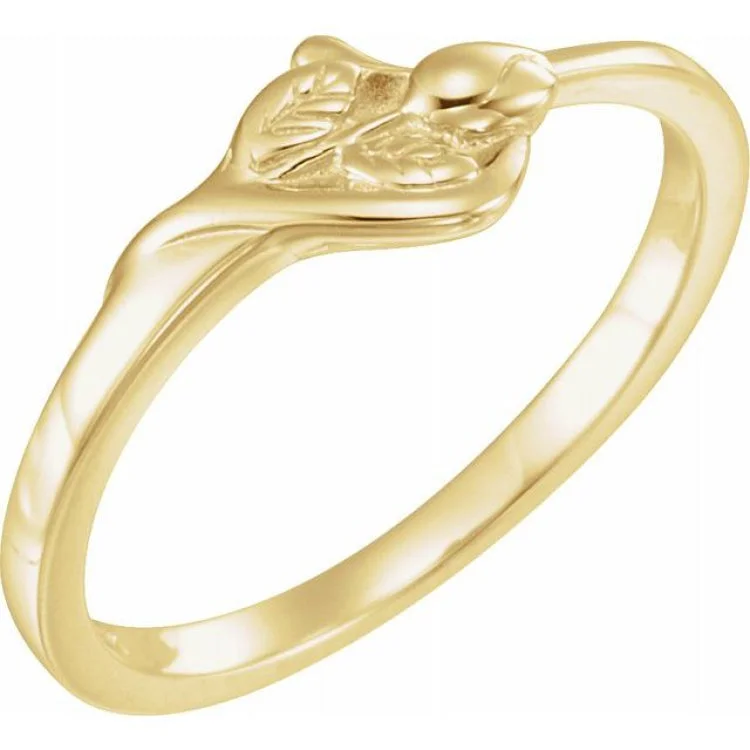 10K Yellow The Unblossomed RoseÂ® Ring Size 4