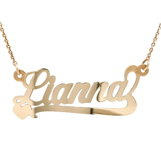 10K Y Gold Script Name Necklace