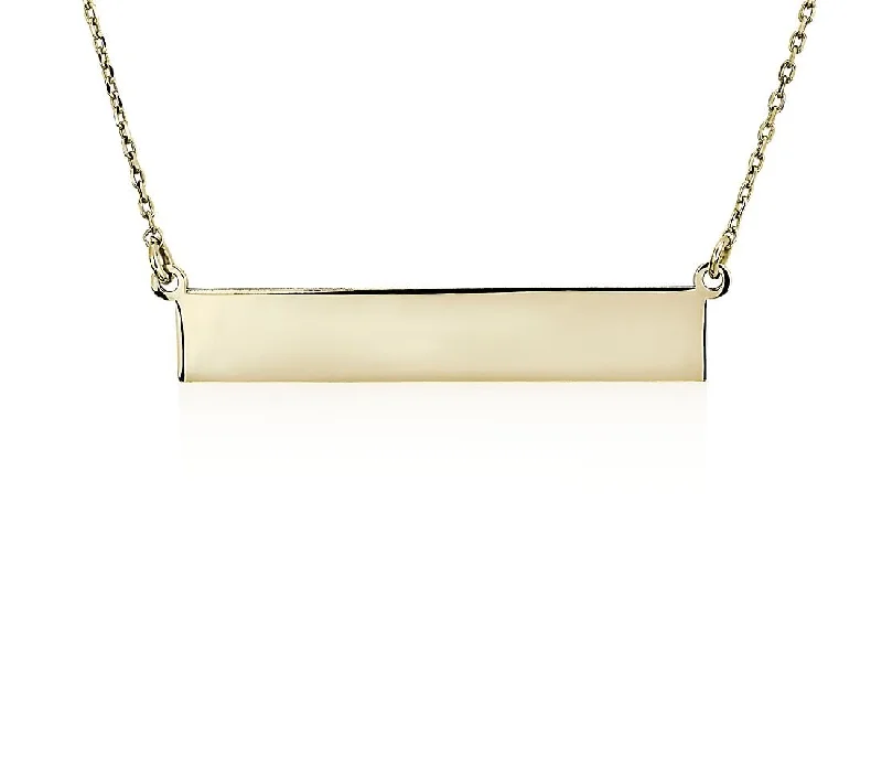 14K Y Gold Bar Necklace