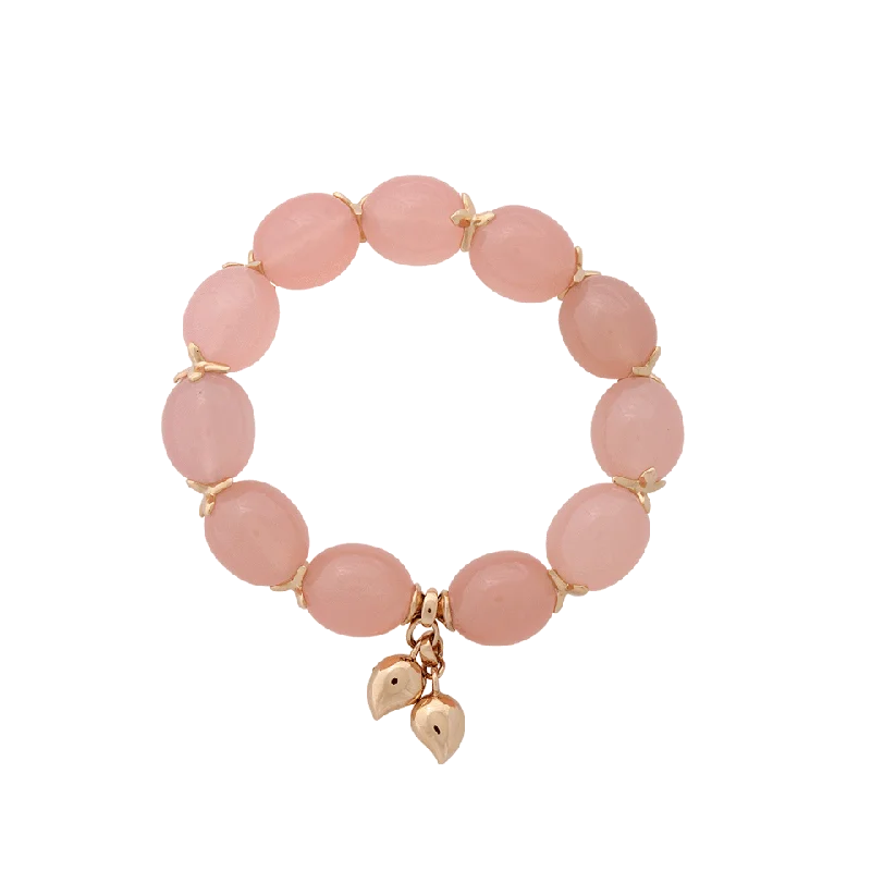 Large Pink Chalcedony Bracelet