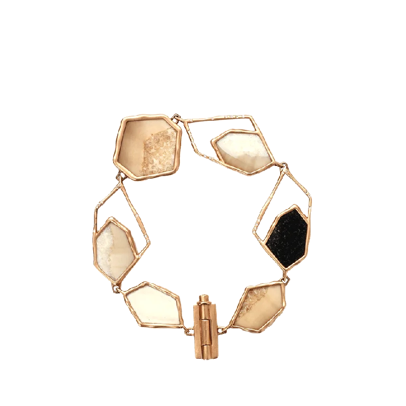 Ombre Fossilized Walrus Geometric Bracelet