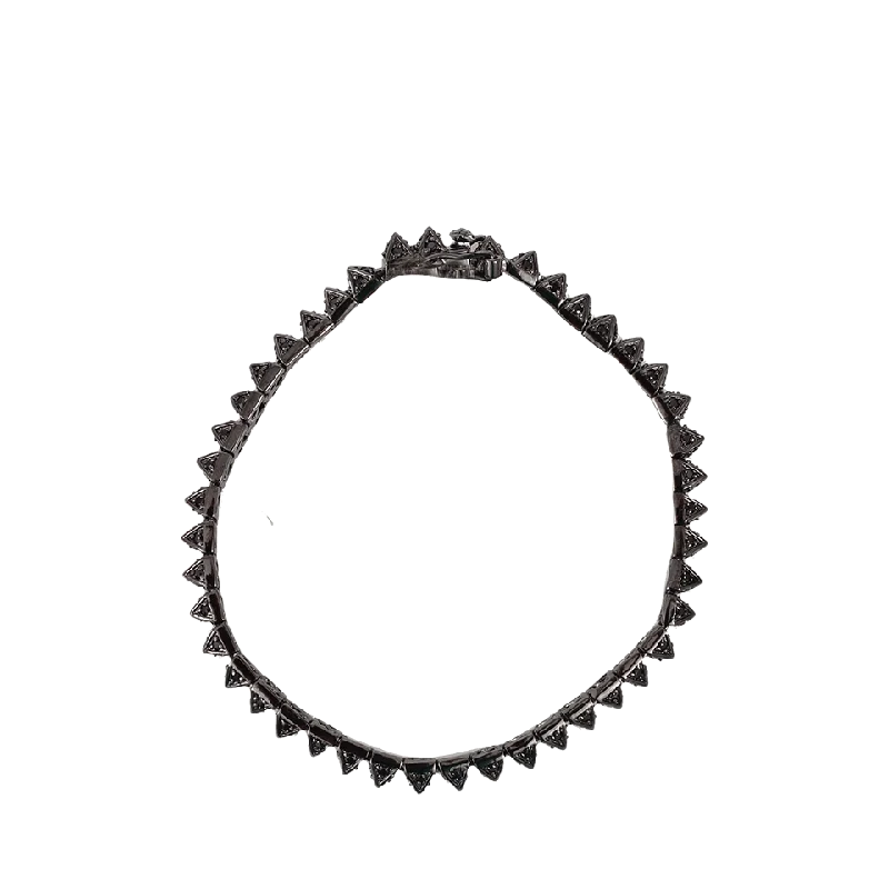 Pave Pyramid Tennis Bracelet