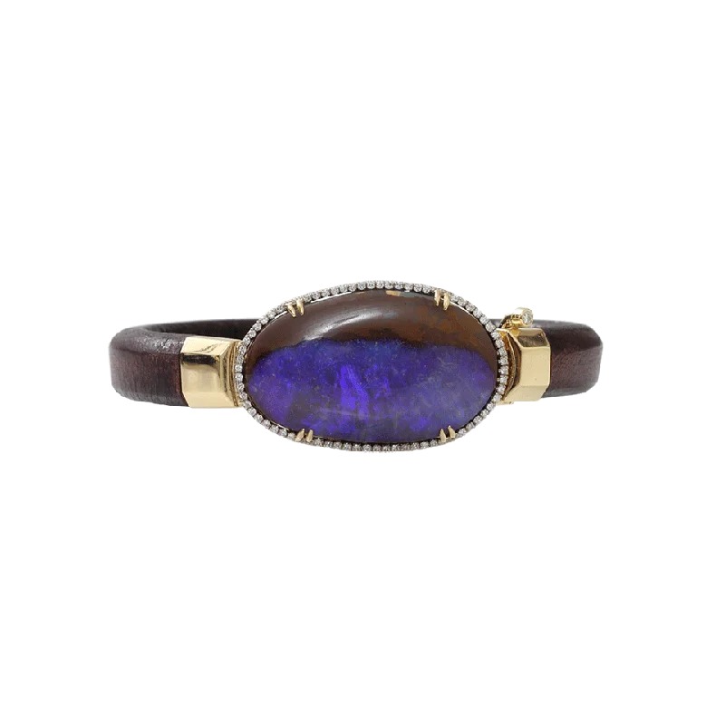 Purple Boulder Opal Bracelet