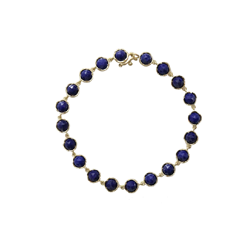 Rose Cut Lapis Bracelet