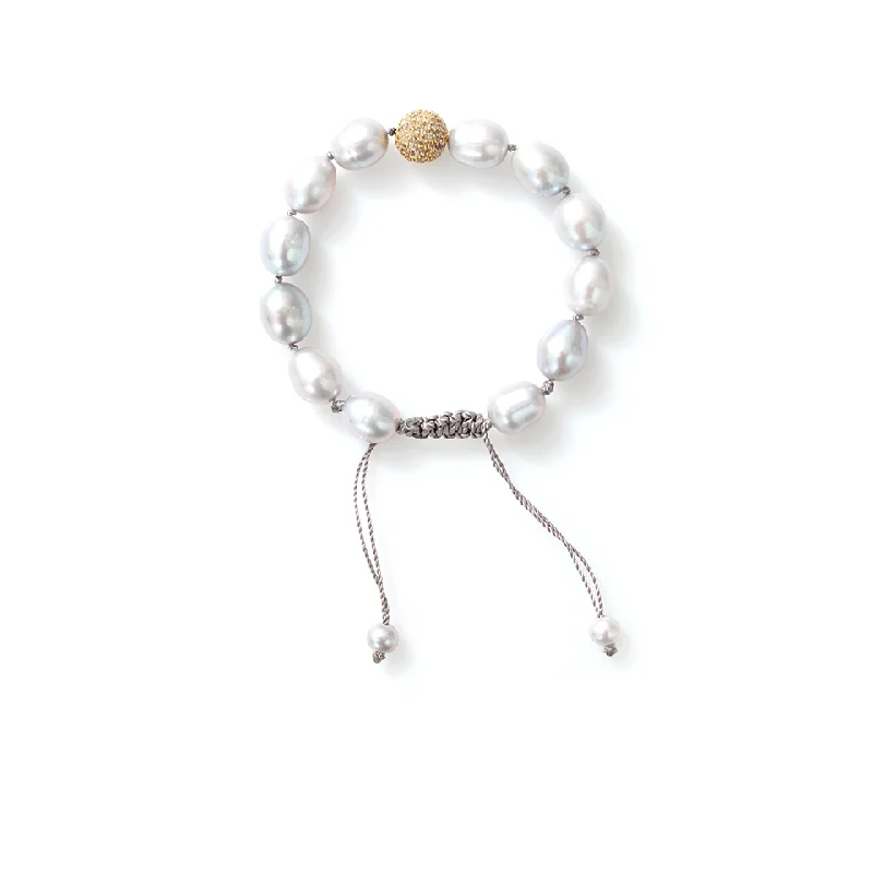 Silver Freshwater Pearl Bracelet