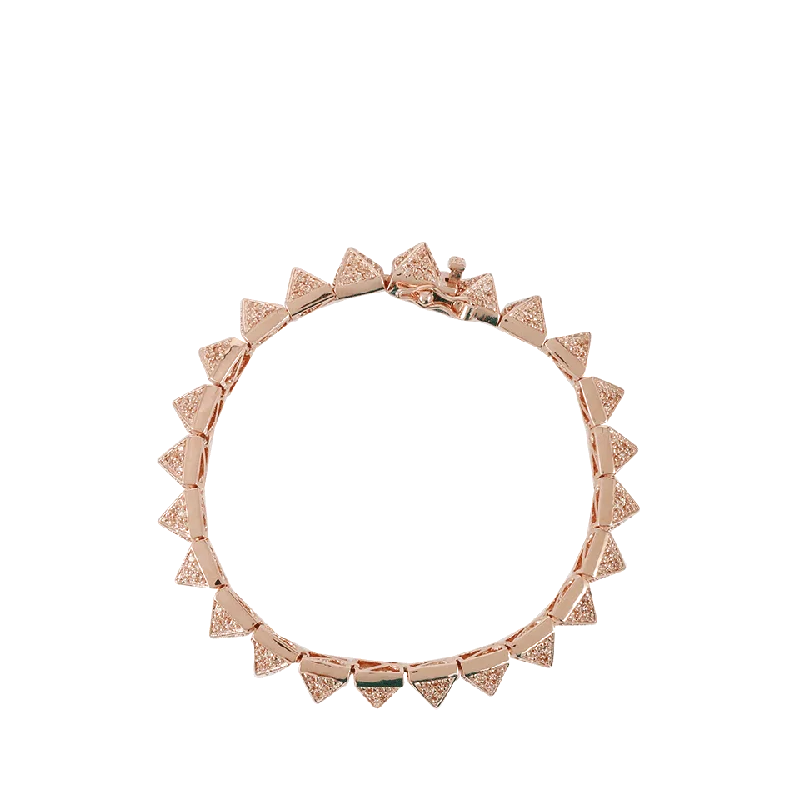 Small Pave Pyramid Bracelet