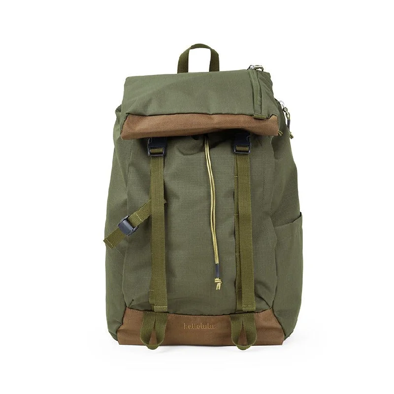 HELLOLULU Gio Utility Flap Backpack Lolive Drab