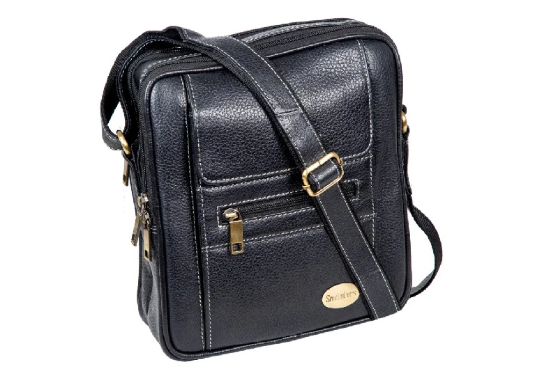 LEATHER SLING BAG 998918 (BLACK)