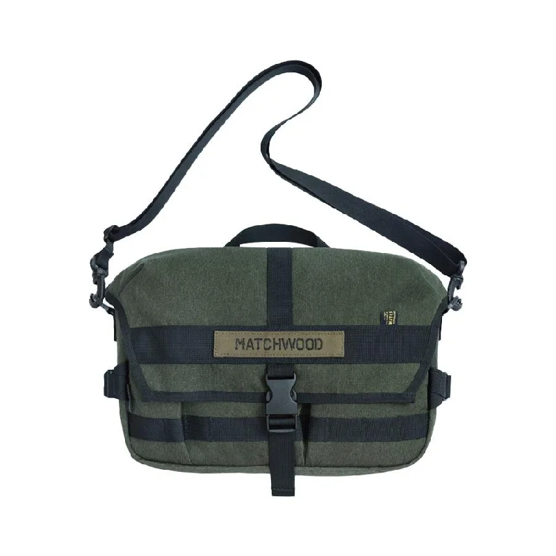 MATCHWOOD Army Messenger Bag - Black  (690g)