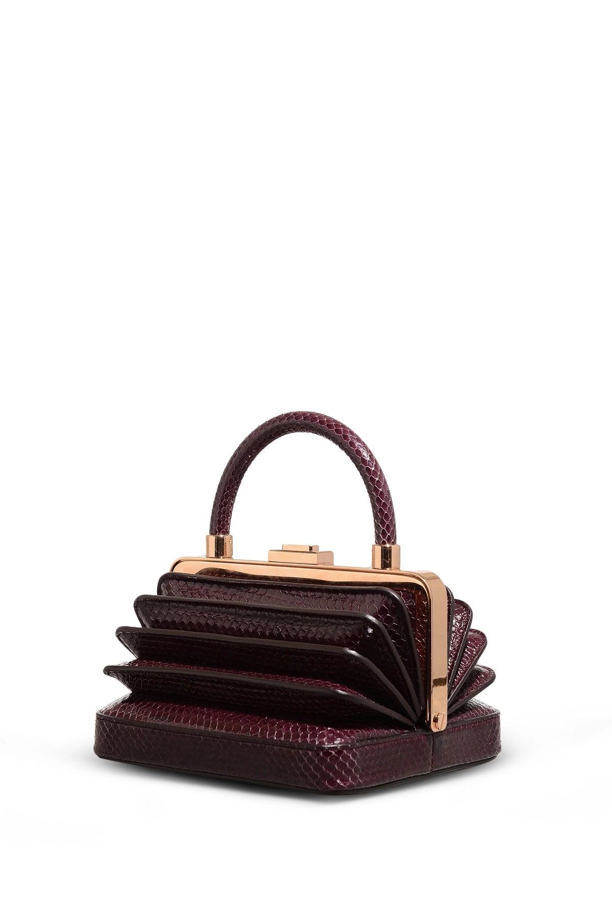 Diana Bag in Bordeaux Snakeskin