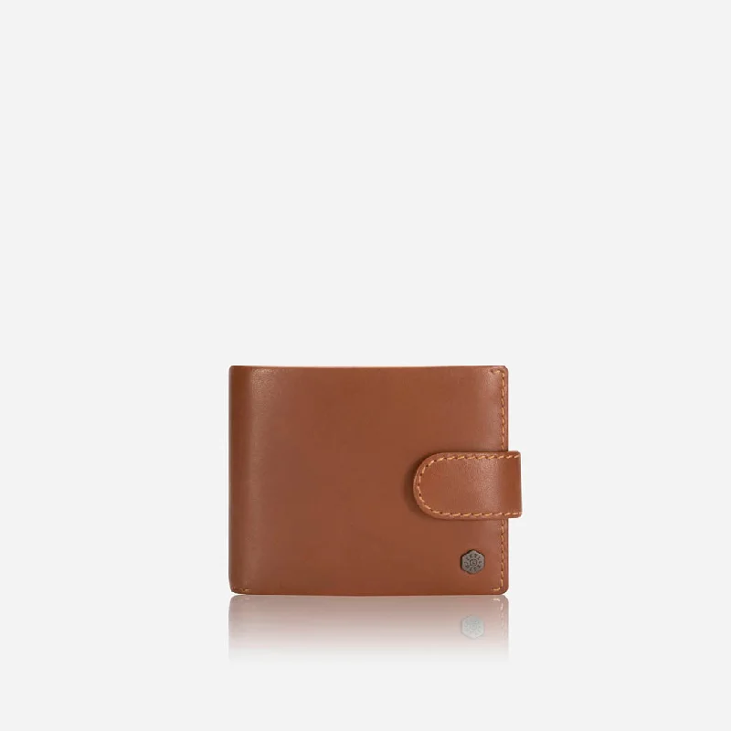 Bifold Wallet with Coin and Tab Closure