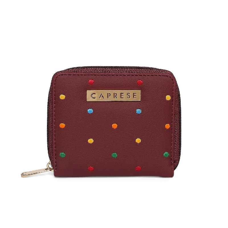 Caprese Popsicle Zip Around Wallet Small Maroon