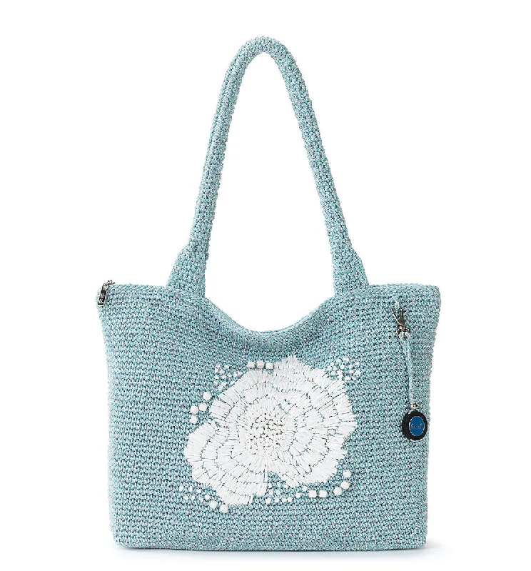 Hand Crochet - Chambray Static Flower Embroidery