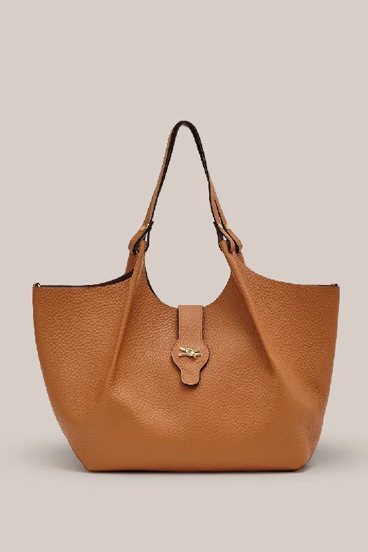 Grace Large East West Tote Tan