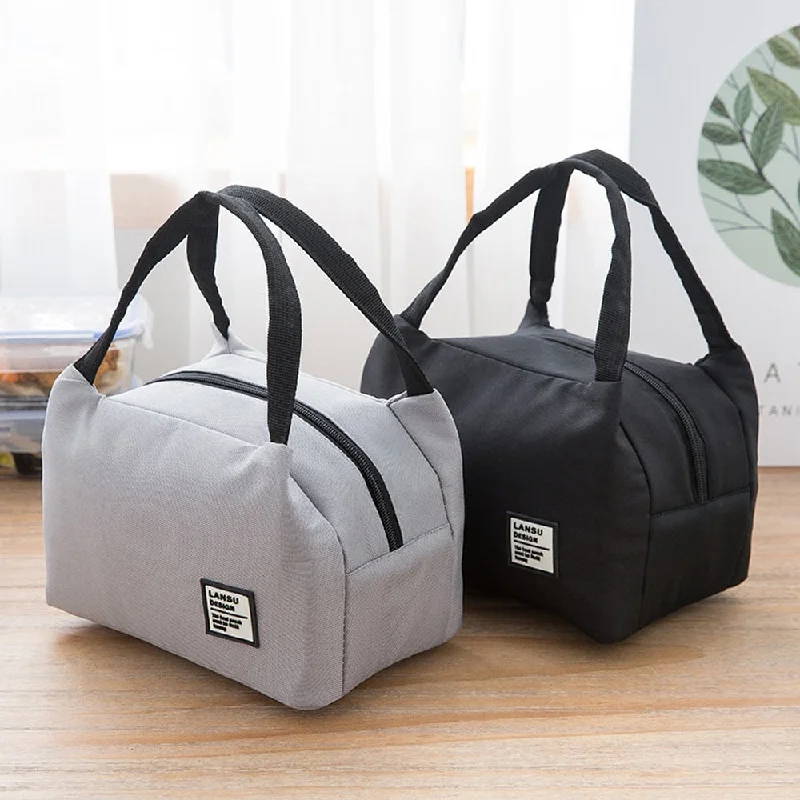 Kids Men Insulated Canvas Box Tote Bag