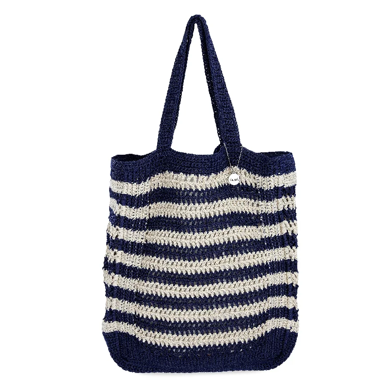 Hand Crochet - Denim Stripe