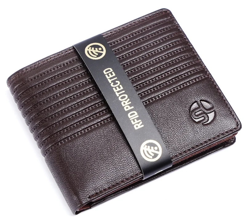 MENS LEATHER WALLET (RFID) 93701 (BROWN)