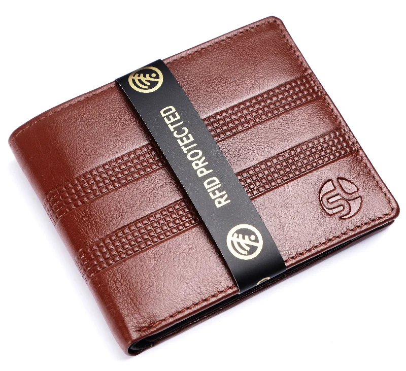 MENS LEATHER WALLET (RFID) 93703 (TAN)