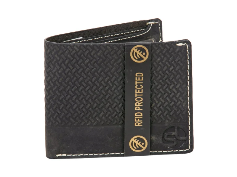 MENS LEATHER WALLET (RFID) 991736 (BLACK)