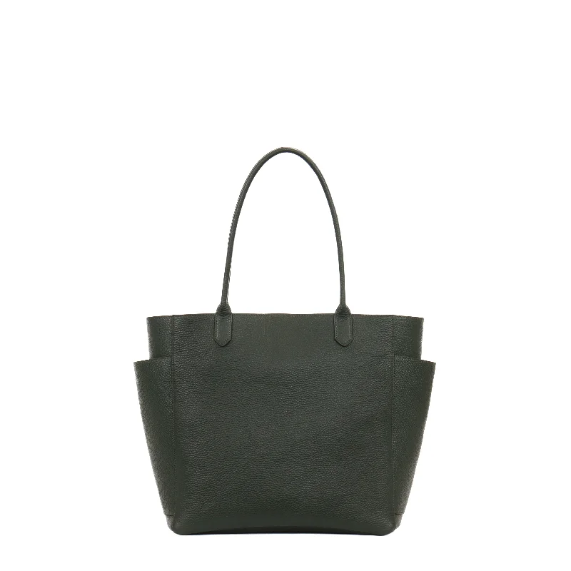 SLOUCHY POCKET TOTE JUNGLE PEBBLED CALF