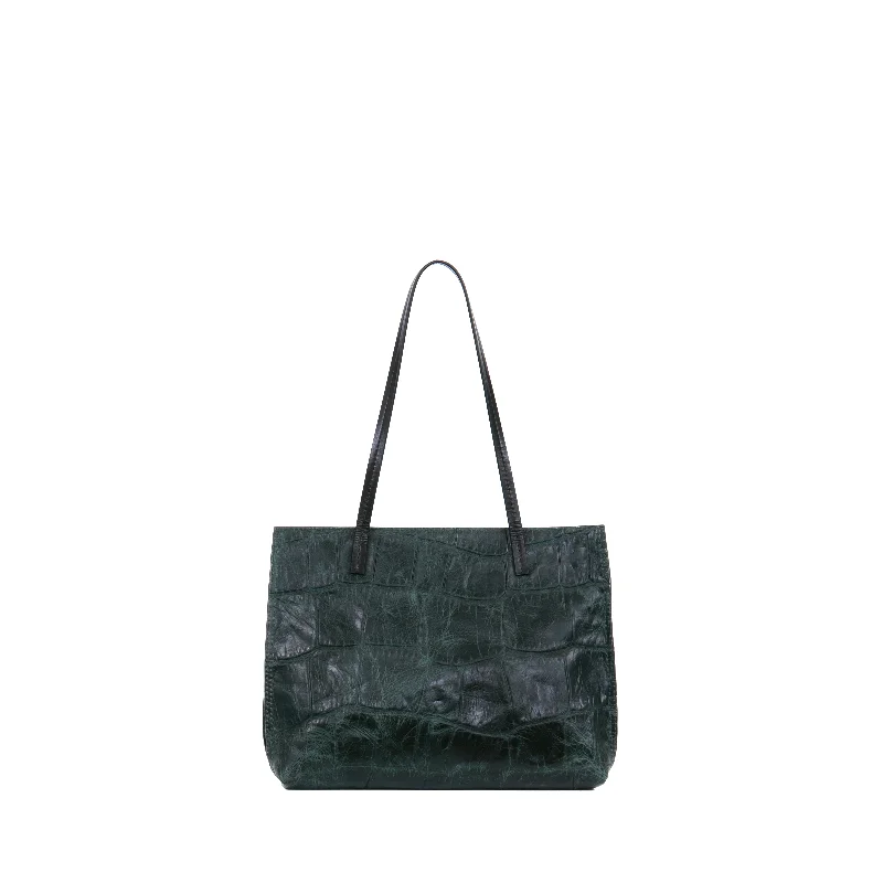 STRAPPY DAY BAG VINTAGE FOREST EMBOSSED JUMBO GATOR