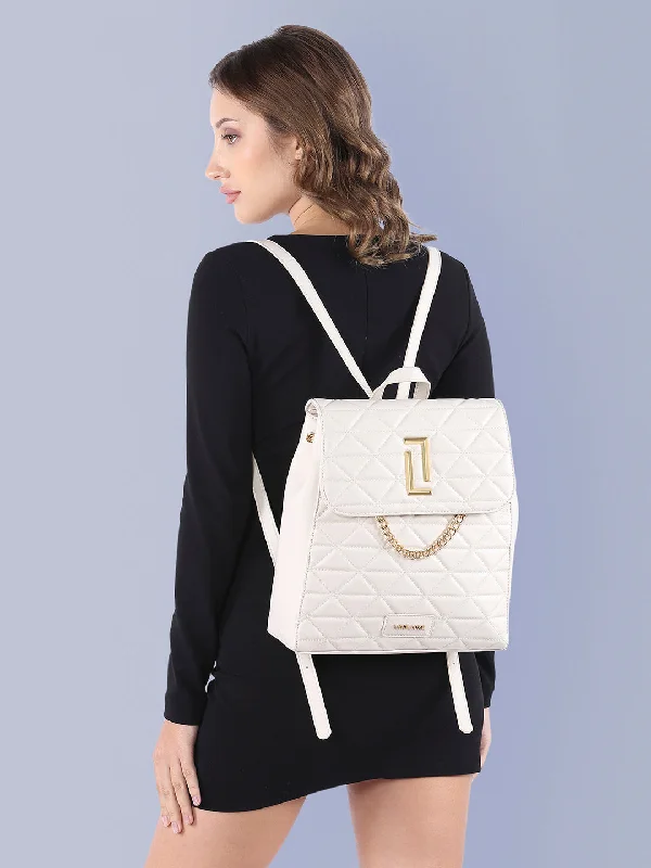 Lavie Luxe Off White Medium Women's Casper Girl's Backpack