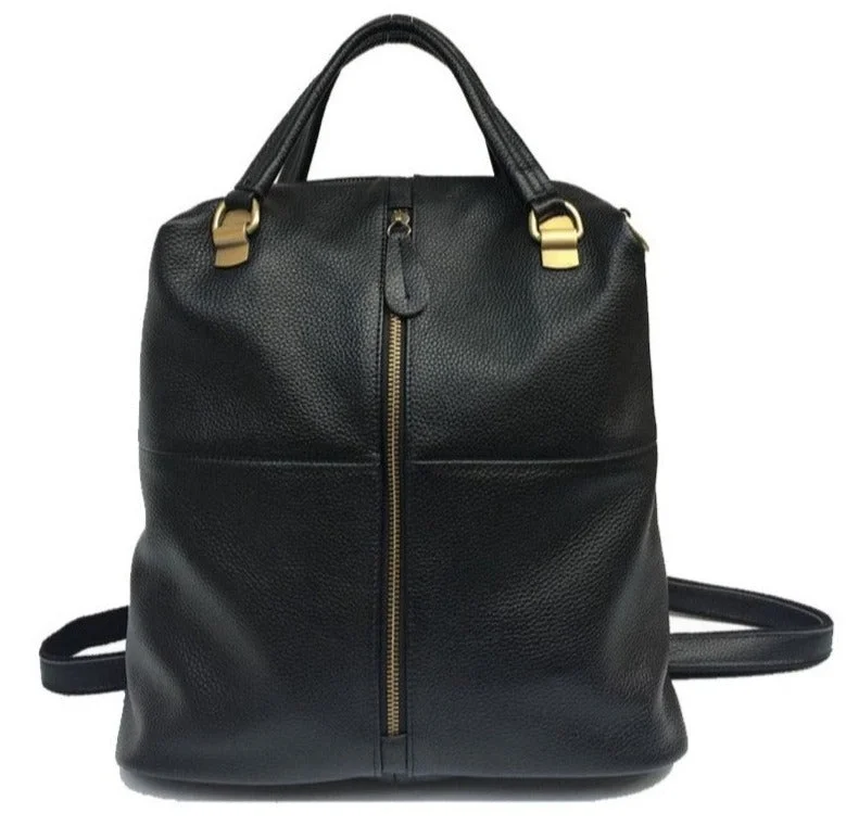 Vintage Genuine Leather Women's Backpack: Stylish Anti-Theft School Bag